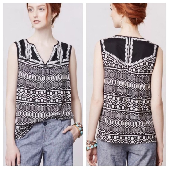 Anthropologie Tops - ⭐️ Anthropologie Meadow Rue Geostitched Tank 10O